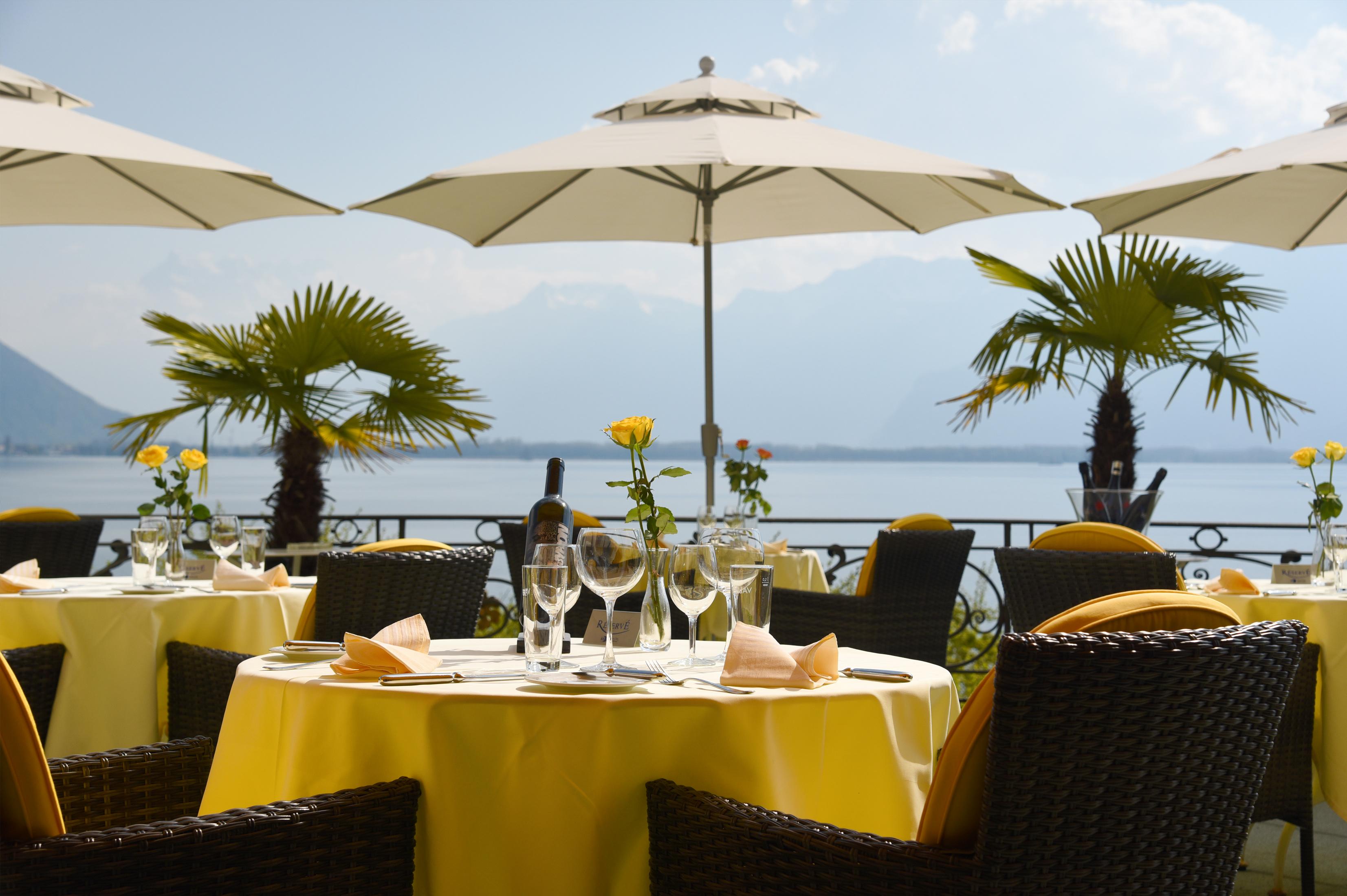 מונטרה Golf Hotel Rene Capt מסעדה תמונה
